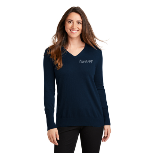 Bayside Hill Stables - Port Authority® Ladies V-Neck Sweater