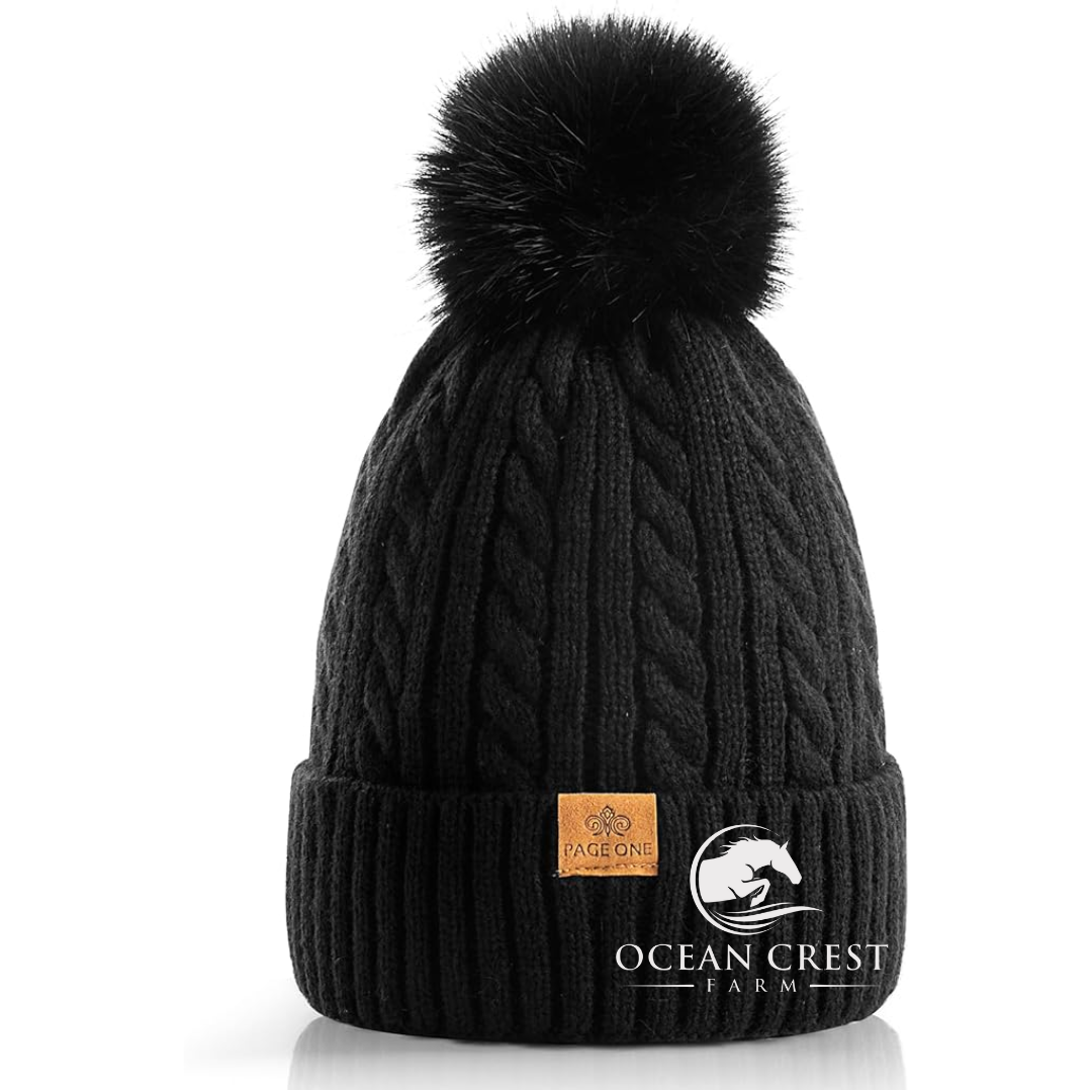 Ocean Crest Farm  - Faux Fur Pom Beanie
