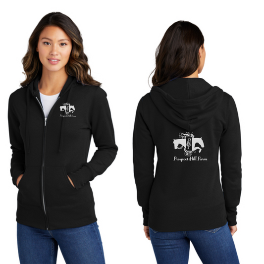 Prospect Hill Farm - Port & Company® Ladies Core Fleece Full-Zip Hooded Sweatshirt