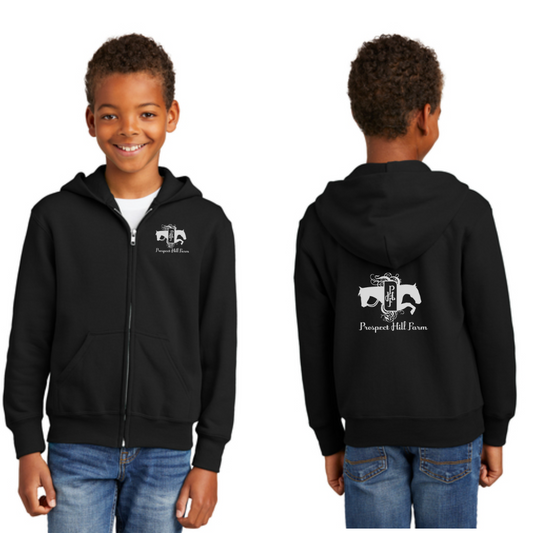 Prospect Hill Farm - Port & Company® Youth Core Fleece Full-Zip Hooded Sweatshirt