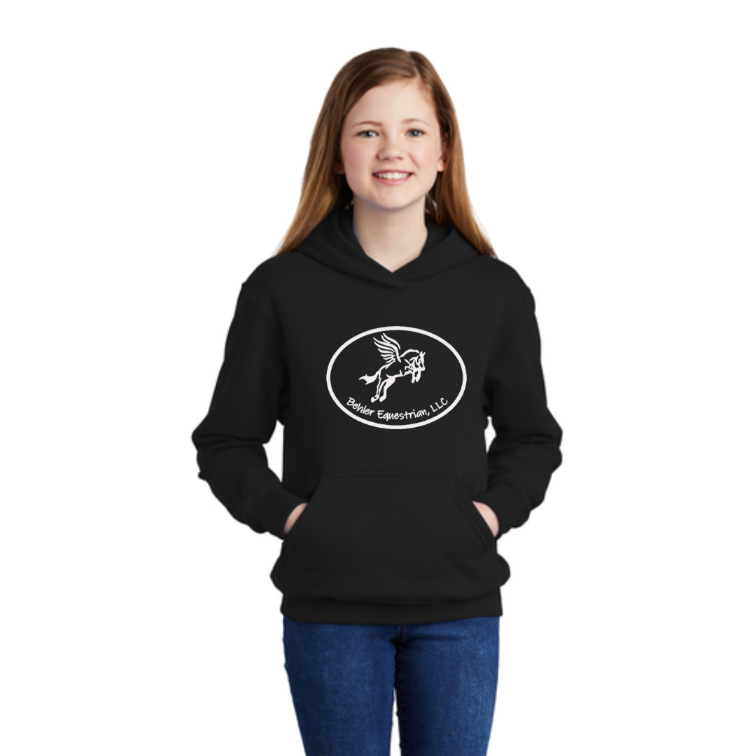 Behler Equestrian - Port & Company® Youth Core Fleece Pullover Hooded Sweatshirt
