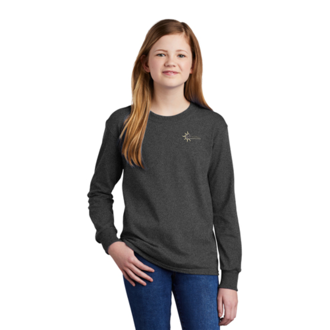 Trouvaille Equestrian - Port & Company® Youth Long Sleeve Core Cotton Tee