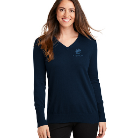 Ocean Crest Farm - Port Authority® Ladies V-Neck Sweater