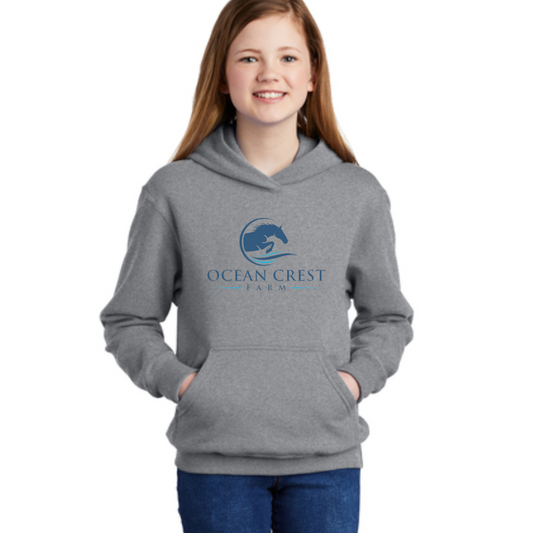 Ocean Crest Farm - Port & Company® Youth Core Fleece Pullover Hooded Sweatshirt