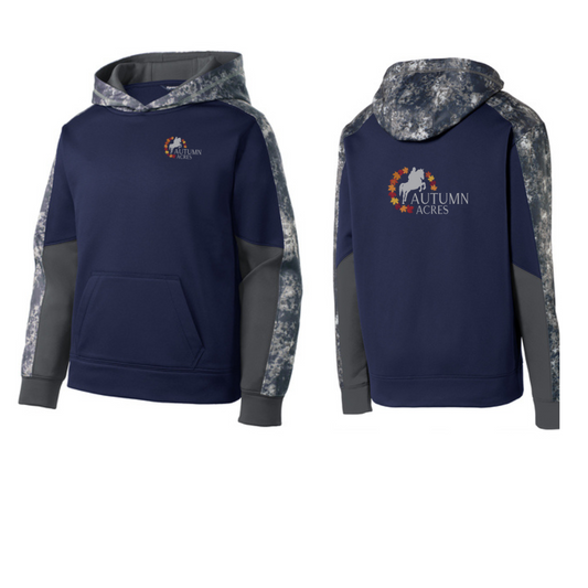 Autumn Acres Equestrian - Sport-Tek® Youth Sport-Wick® Mineral Freeze Fleece Colorblock Hooded Pullover