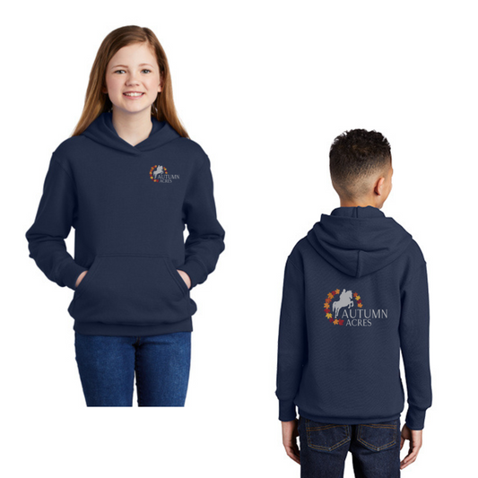 Autumn Acres Equestrian - Port & Company® Youth Core Fleece Pullover Hooded Sweatshirt