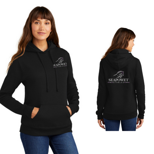 Seapowet Stables - Port & Company ® Ladies Core Fleece Pullover Hooded Sweatshirt