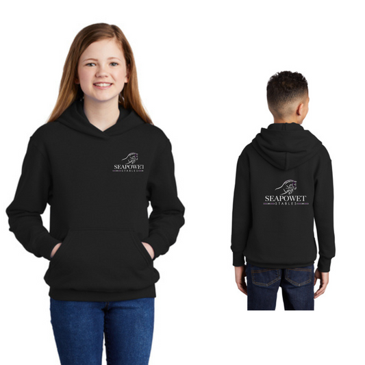 Seapowet Stables - Port & Company® Youth Core Fleece Pullover Hooded Sweatshirt