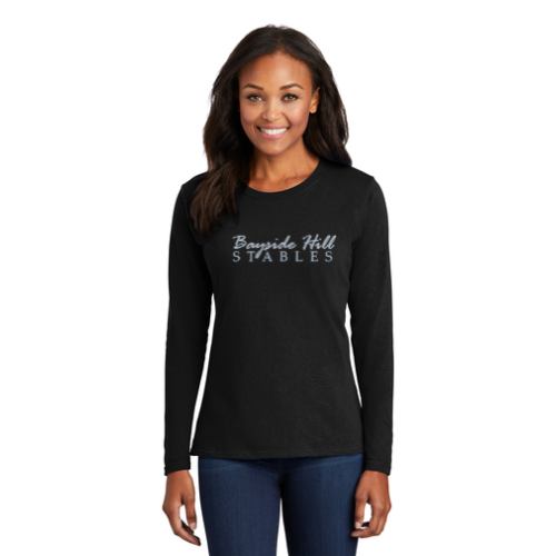 Bayside Hill Stables - Port & Company® Ladies Long Sleeve Core Cotton Tee