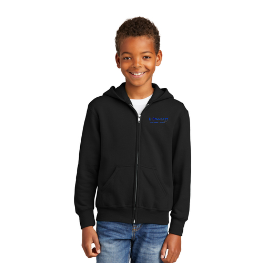 Downeast - Port & Company® Youth Core Fleece Full-Zip Hooded Sweatshirt