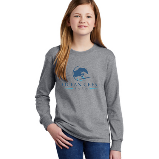 Ocean Crest Farm - Port & Company® Youth Long Sleeve Core Cotton Tee