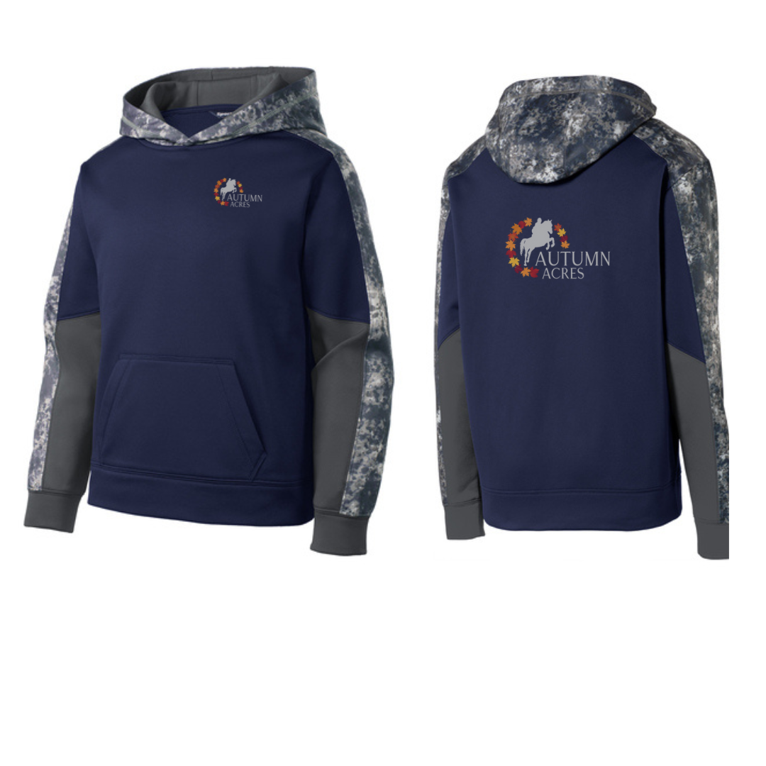 Autumn Acres Equestrian - Sport-Tek® Youth Sport-Wick® Mineral Freeze Fleece Colorblock Hooded Pullover