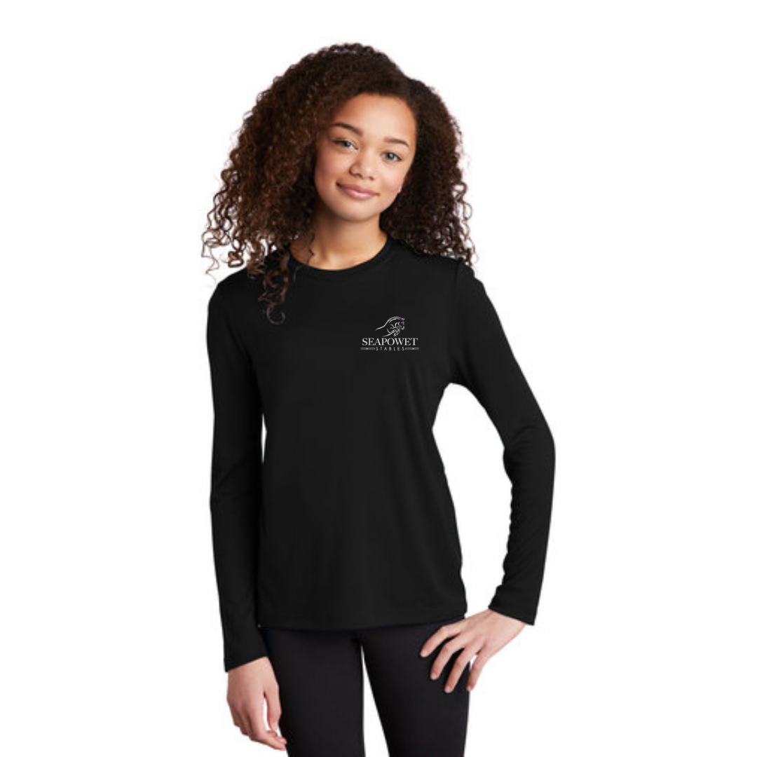 Seapowet Stables - Sport-Tek® Youth Posi-UV ® Pro Long Sleeve Tee